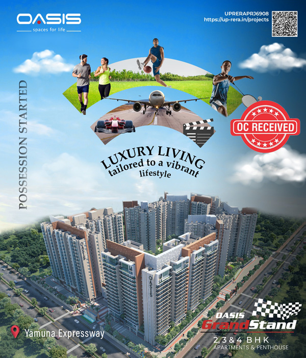 oasis grandstand- yamuna expressway- Greenaria Buildtech pvt ltd